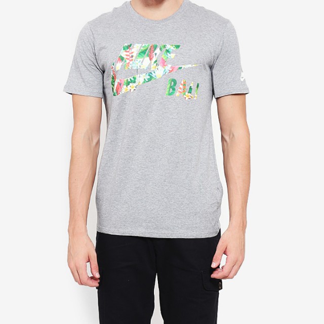 Baju Sneakers Nike Swoosh Bali Tee Grey