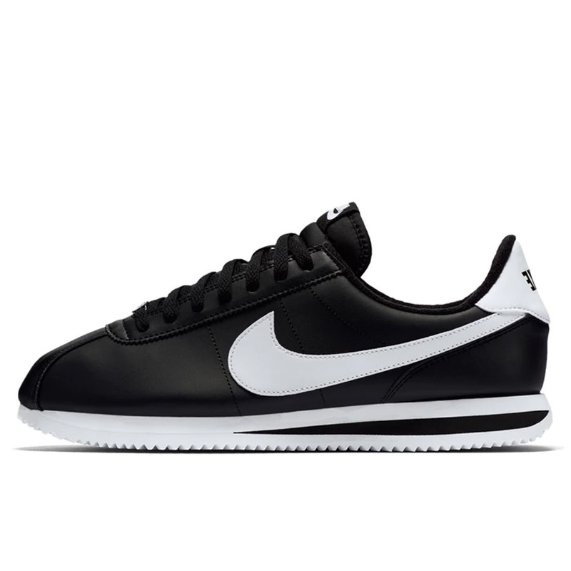 Sepatu Sneakers Nike Cortez Basic Leather Black