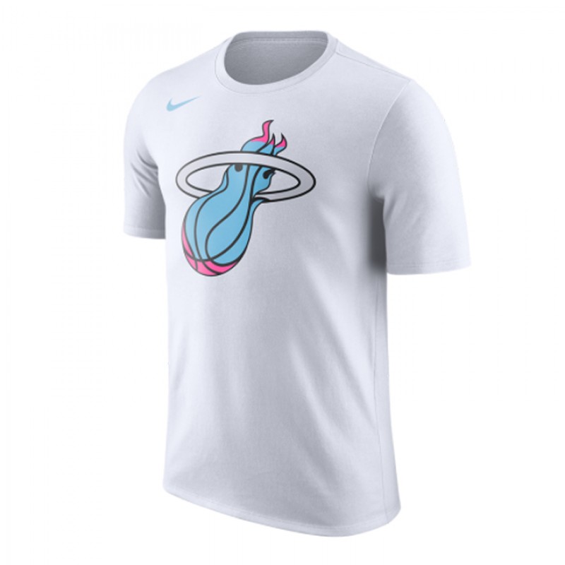 Jual BAJU BASKET Pria NIKE Miami Heat City Edition Dry Tee White