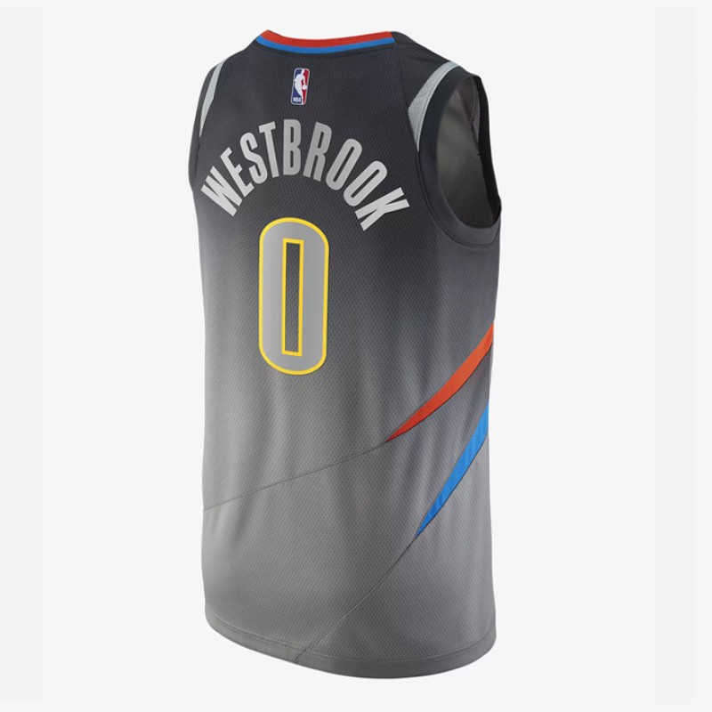 Baju Basket Nike Russell Westbrook City Edition Swingman Jersey Dark Grey