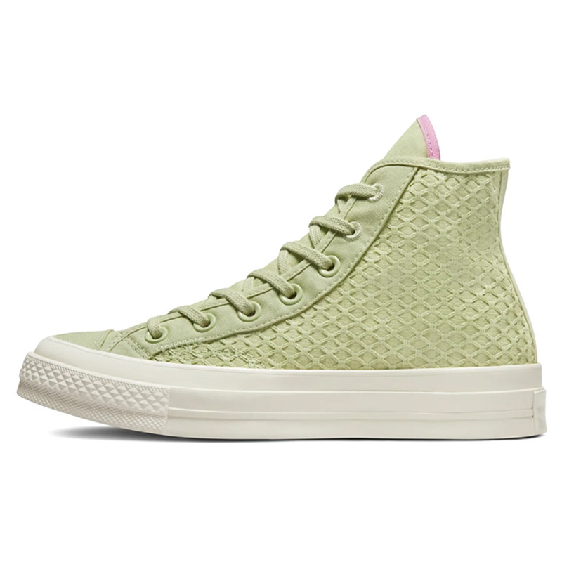 Sepatu Sneakers Converse Wmns Chuck 70 Summer Jaquard High Top Olive Aura
