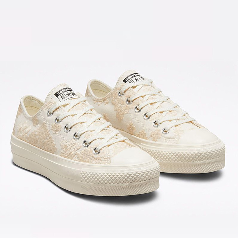 SEPATU SNEAKERS CONVERSE CHUCK TAYLOR ALL STAR LIFT PLATFORM TONAL EMBROIDERY