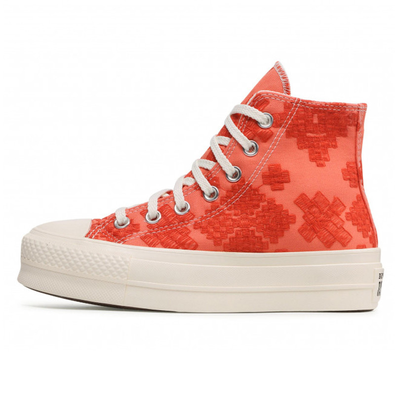 Sepatu Sneakers Converse Chuck Taylor All Star Lift Canvas Boot Orange