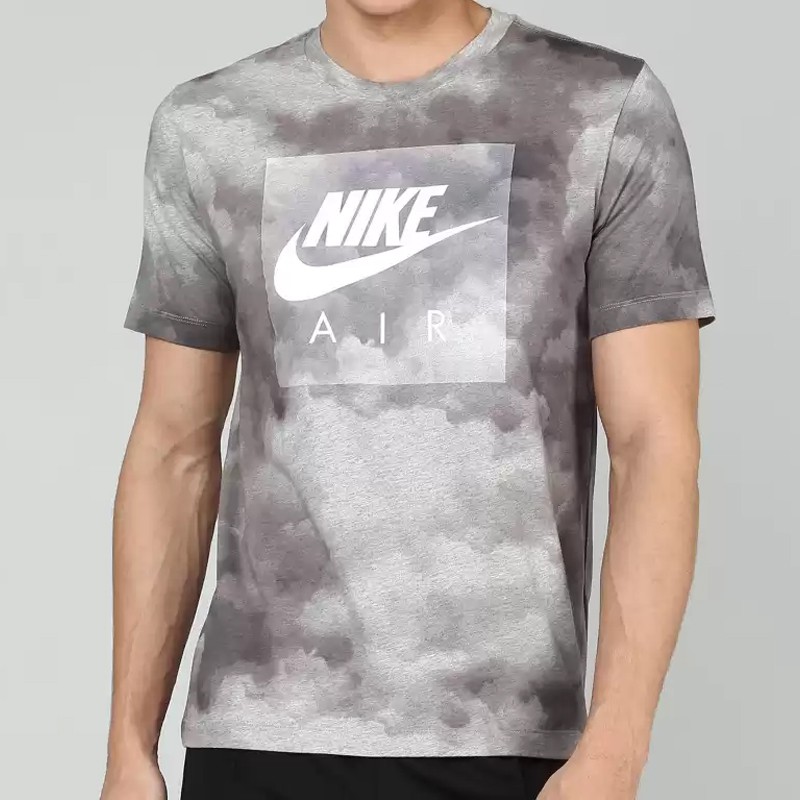 Jual BAJU SNEAKERS Pria NIKE Sportswear Printed Tee Grey Original