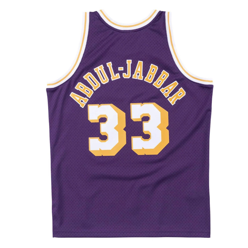 BAJU BASKET MITCHELL N NESS Los Angeles Lakers Road Kareem Abdul-Jabbar Swingman Jersey