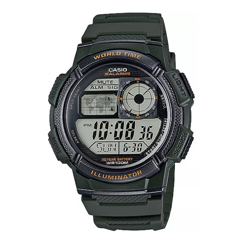 JAM TANGAN  CASIO Water Resistance 100m Black Resin Band