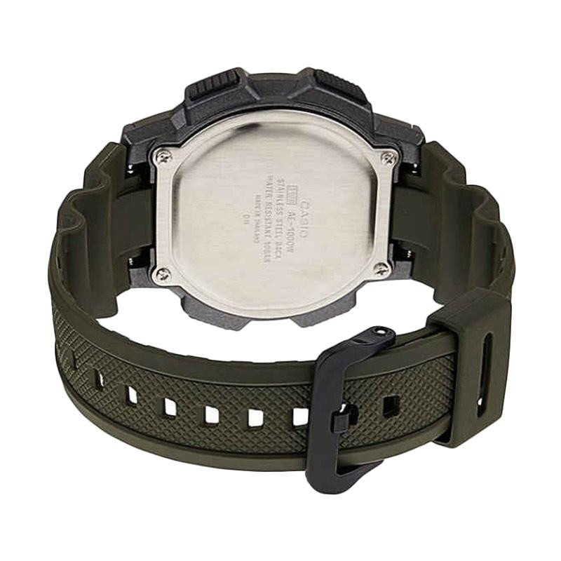 JAM TANGAN  CASIO Water Resistance 100m Black Resin Band