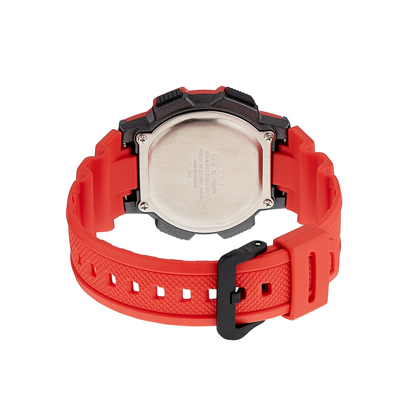 JAM TANGAN  CASIO Water Resistance 100M Red Resin Band