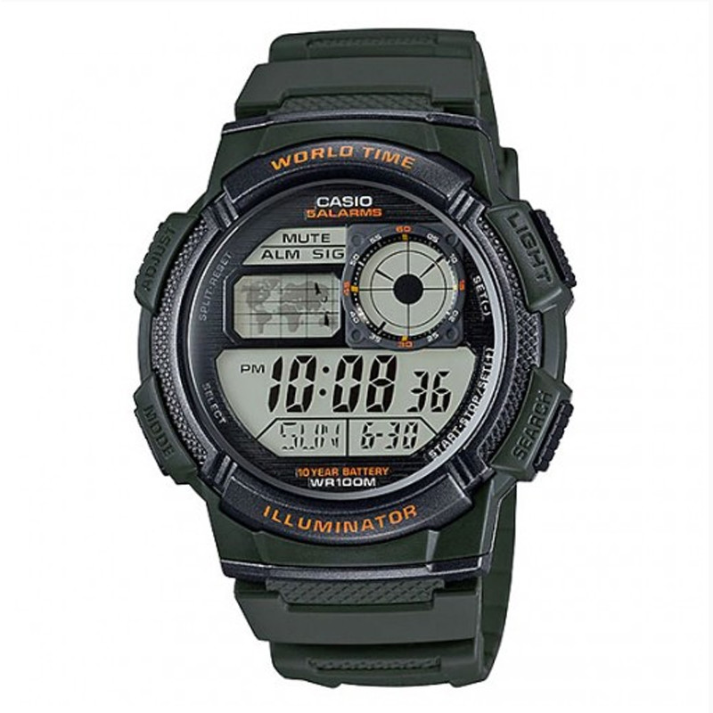 JAM TANGAN  CASIO Water Resistance 100m Black Resin Band