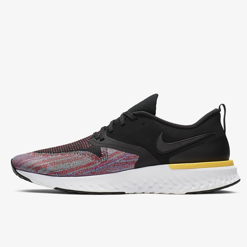 Sepatu Lari Nike Odyssey React Flyknit Black University Red
