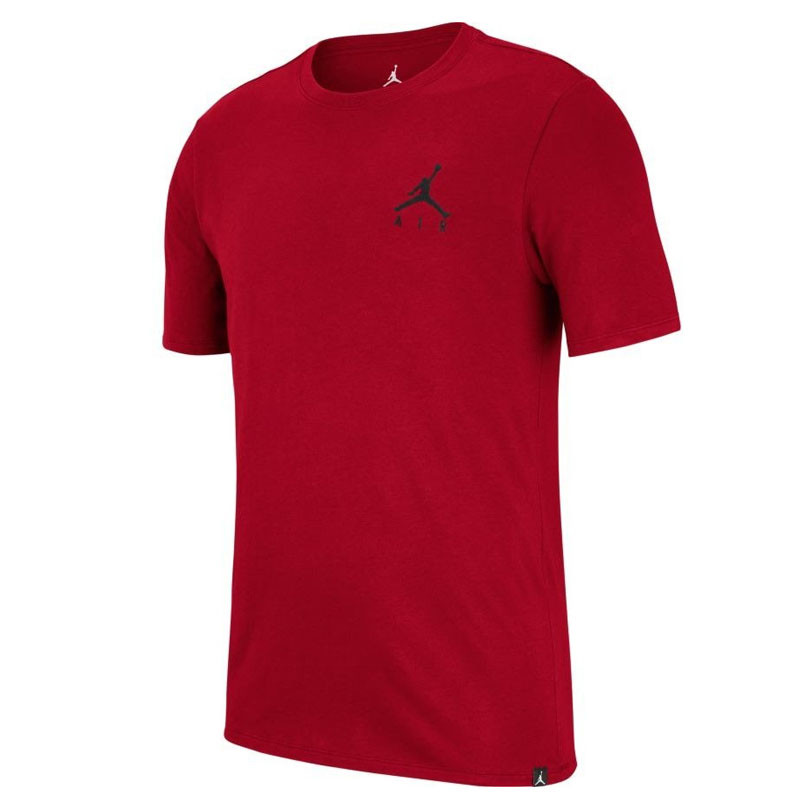 Baju Basket Air Jordan Jumpman Air Embroidered Tee Red