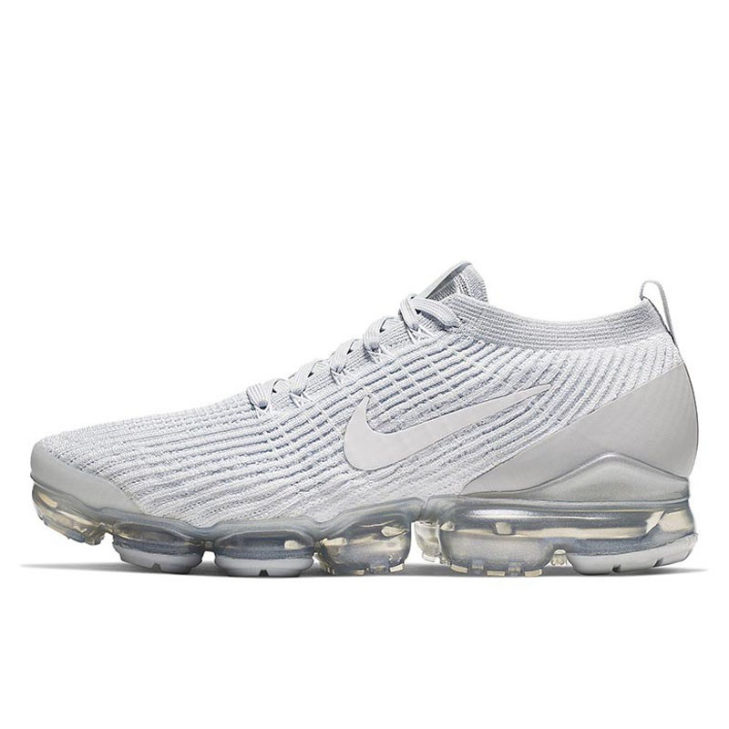 Sepatu Sneakers Nike Air Vapormax Flyknit 3 Metallic Silver