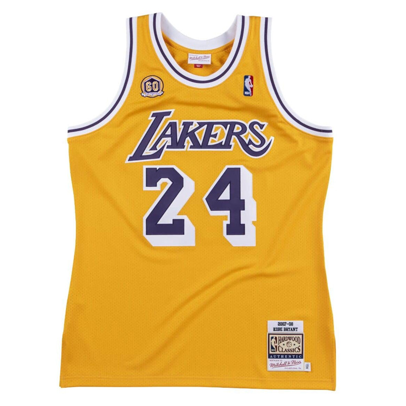 BAJU BASKET MITCHELL N NESS Los Angeles Lakers 2007-08 Kobe Bryant Authentic Jersey