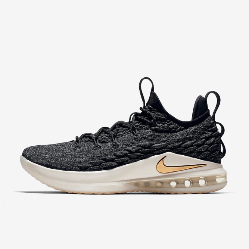 Sepatu Basket Nike Lebron 15 Low Black Gold