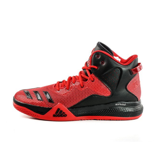 Sepatu Basket Adidas Dt Basketball Mid Black Red