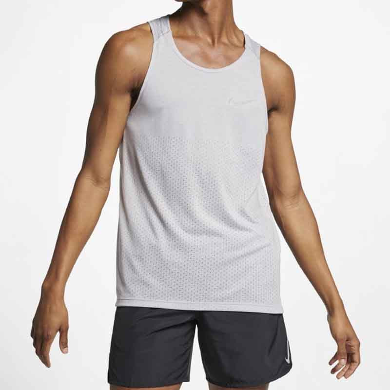 Baju Lari Nike Breathe Rise 365 Tank Grey