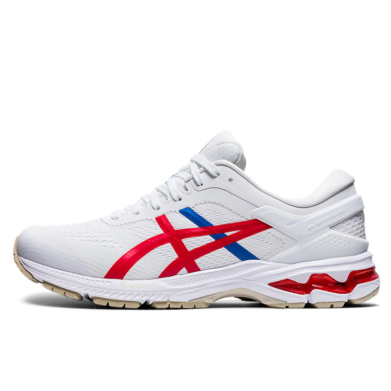 Sepatu Lari Asics Gel kayano 26 White Classic Red