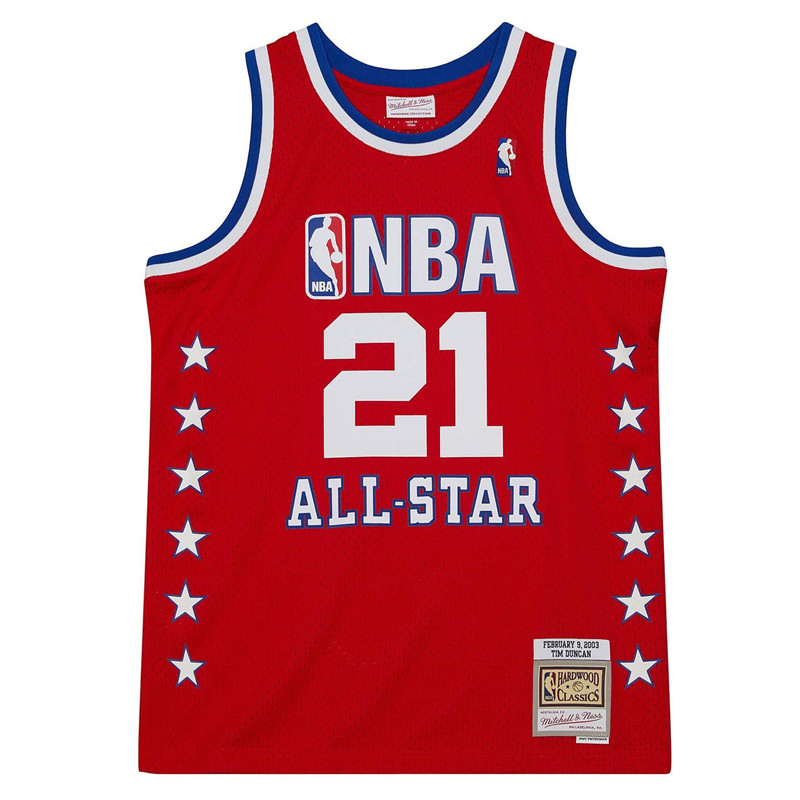 BAJU BASKET MITCHELL N NESS Swingman Jersey All Star West 2003-04 Tim Duncan