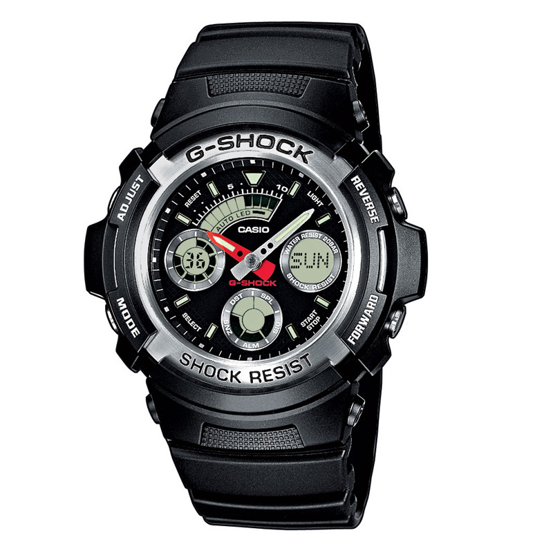 JAM TANGAN  CASIO G-Shock Digital Analog Black Resin Strap