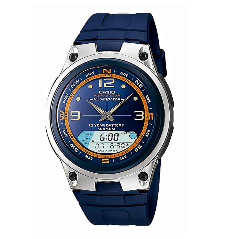 Jam Tangan Casio Digital Analog Dial Blue Resin Strap Blue