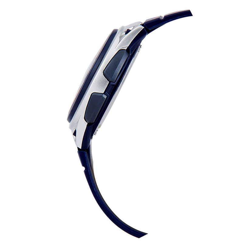 JAM TANGAN  CASIO Digital Analog Dial Blue Resin Strap