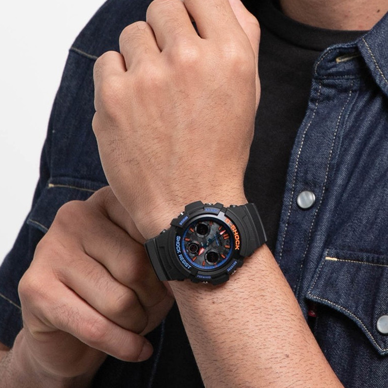 JAM TANGAN  CASIO G-shock Tough Solar Digital Analog Dial Resin Strap
