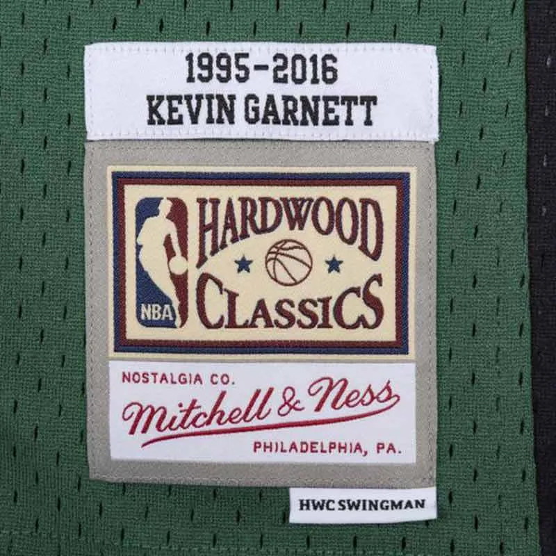 BAJU BASKET MITCHELL N NESS Boston Celtics Kevin Garnett Hall Of Fame Swingman Jersey