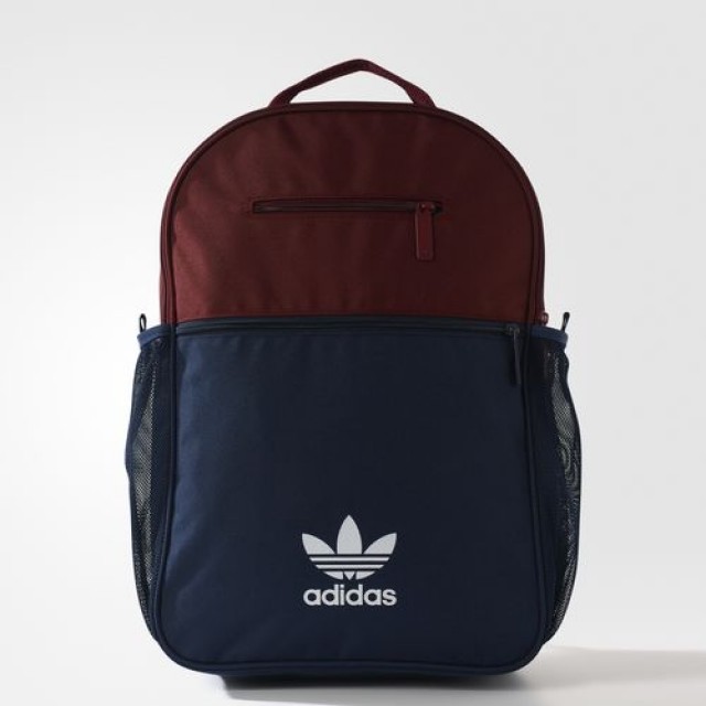 Adidas trefoil backpack burgundy on sale