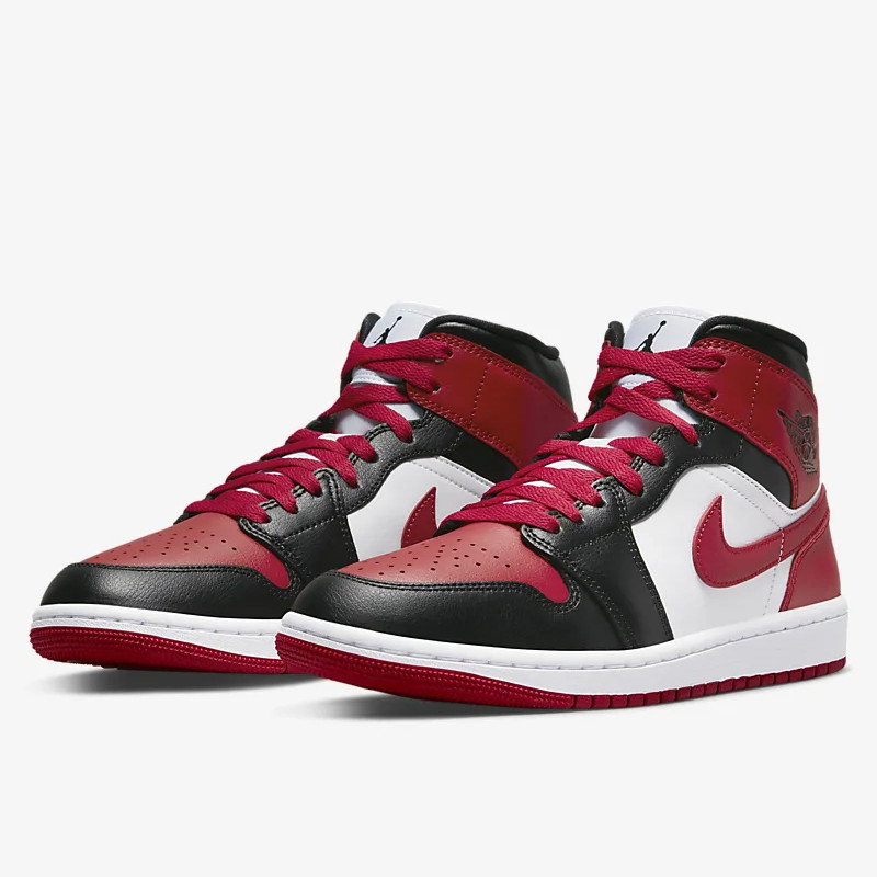 SEPATU SNEAKERS AIR JORDAN Wmns AJ 1 Mid Alternate Bred Toe