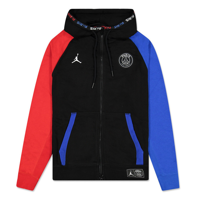 BAJU BASKET AIR JORDAN Paris Saint-Germain Black Cat Full-Zip Hoodie