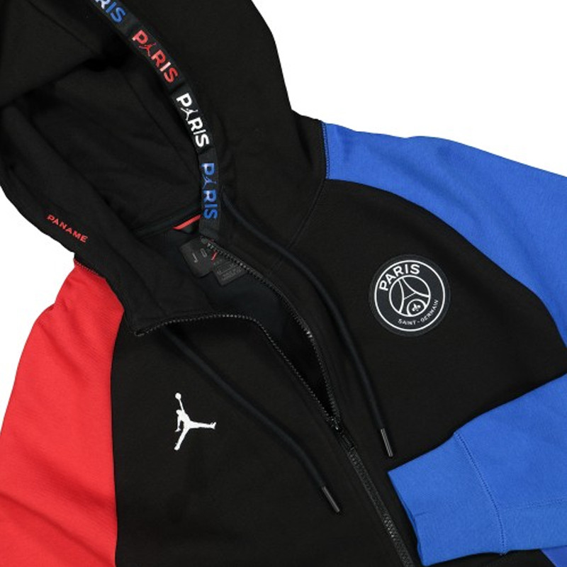 BAJU BASKET AIR JORDAN Paris Saint-Germain Black Cat Full-Zip Hoodie