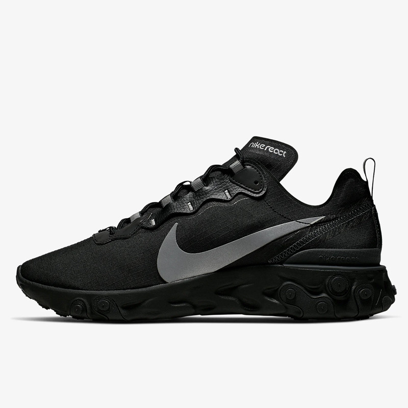 Sepatu Sneakers Nike React Element 55 Black Reflective