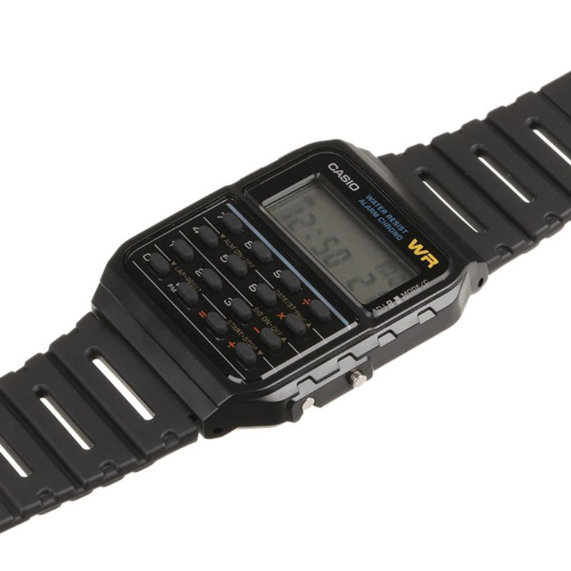 Classic Quartz Calculator Digital Resin Band foto 2