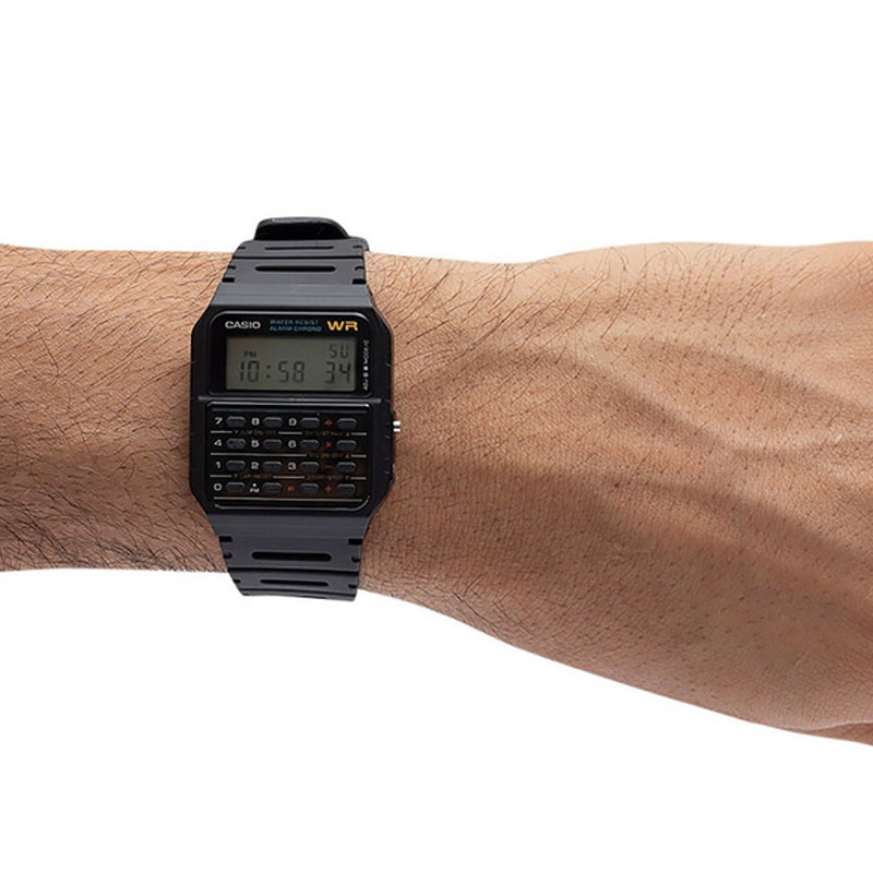 Classic Quartz Calculator Digital Resin Band foto 4
