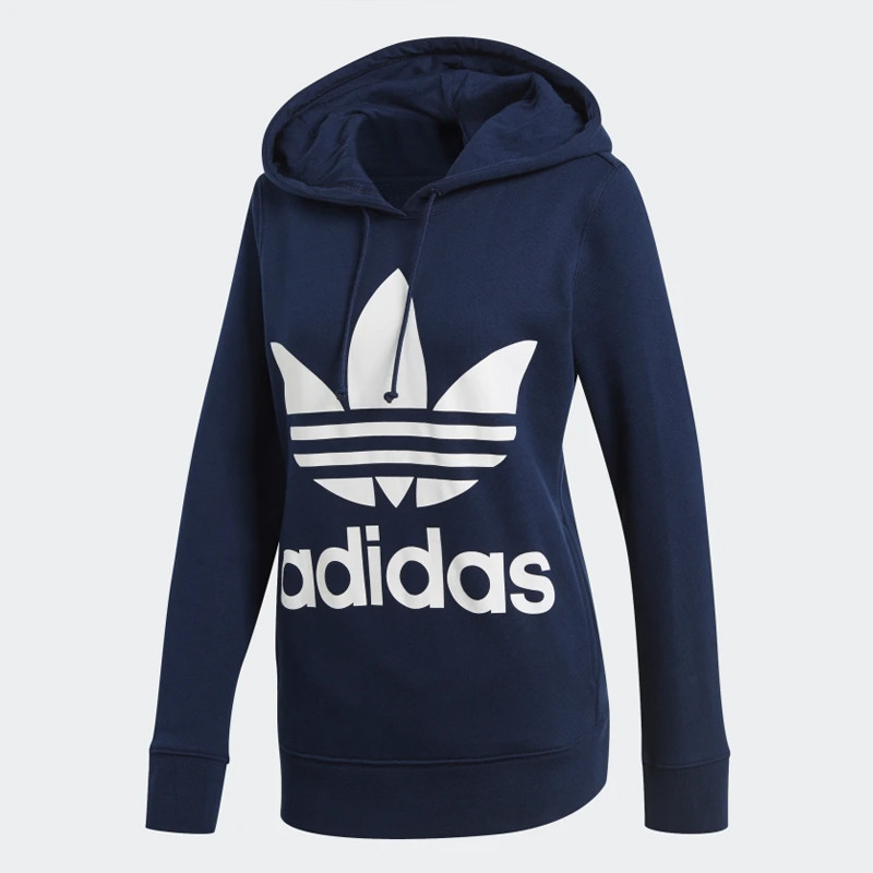 Baju Sneakers Adidas Wmns Trefoil Hoodie Collegiate Navy