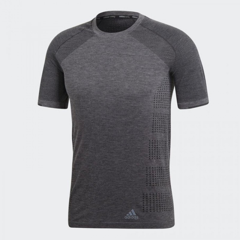 Baju Lari Adidas Primeknit Wool Dip dye Tee Grey