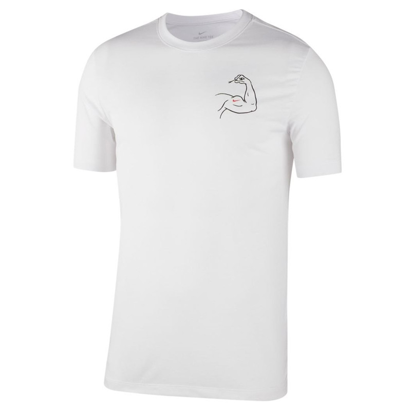 Baju Training Nike Dri Fit Seasonal Humor Tee White