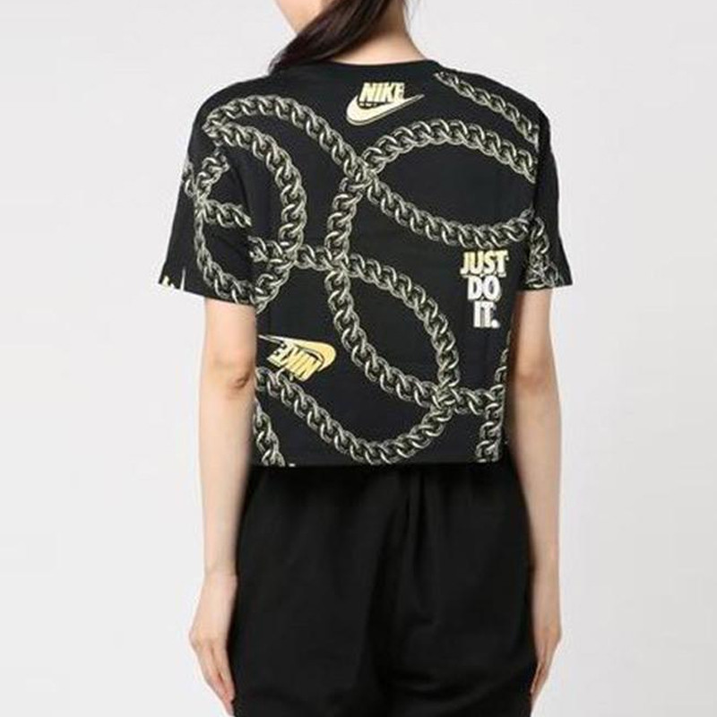 BAJU SNEAKERS NIKE Wmns Sportswear Tee Glam Dunk Crop
