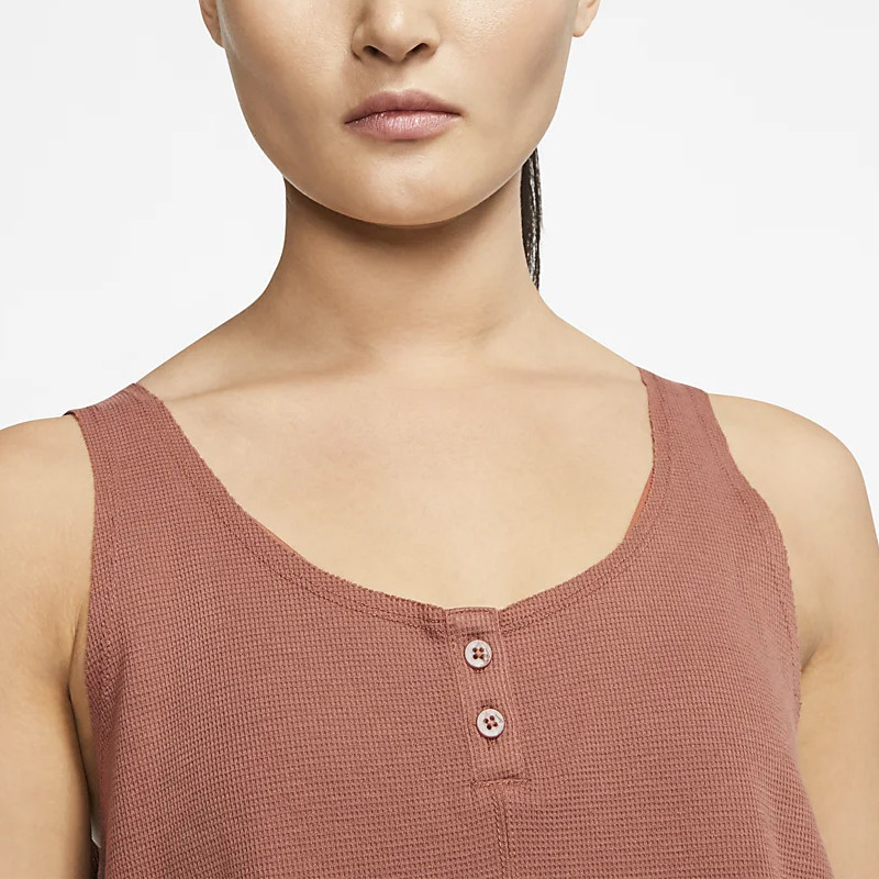 nike yoga luxe henley tank
