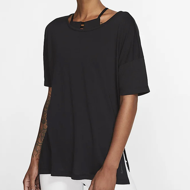 BAJU TRAINING NIKE Wmns Yoga Short Sleeve Top