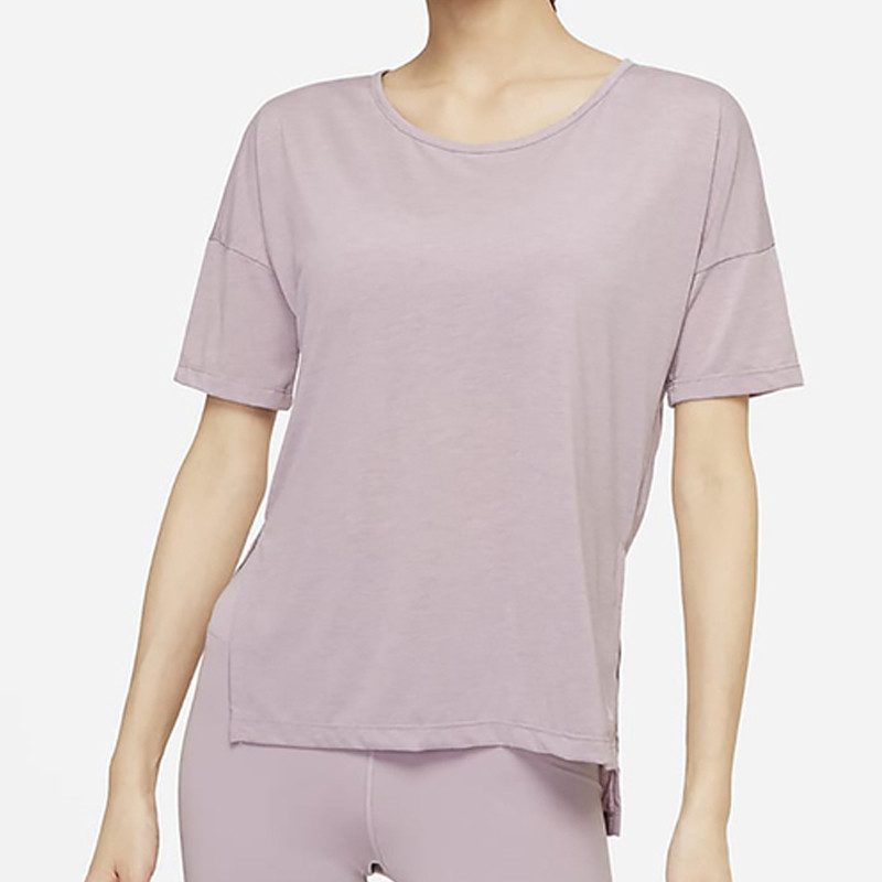 nike yoga short sleeve top