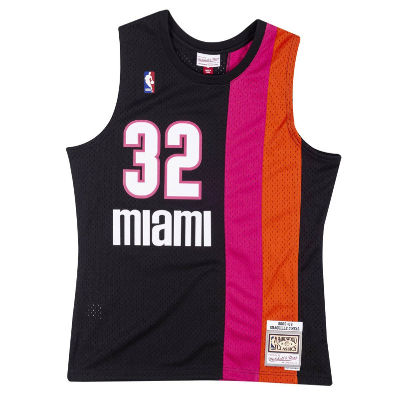 BAJU SKATE MITCHELL N NESS 2005-06 Miami Heat Swingman Jersey Shaquille O'neal