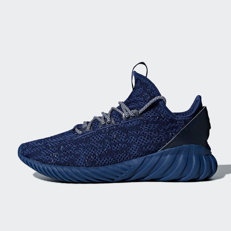 Sepatu Sneakers Adidas Tubular Doom Socks Primeknit Blue