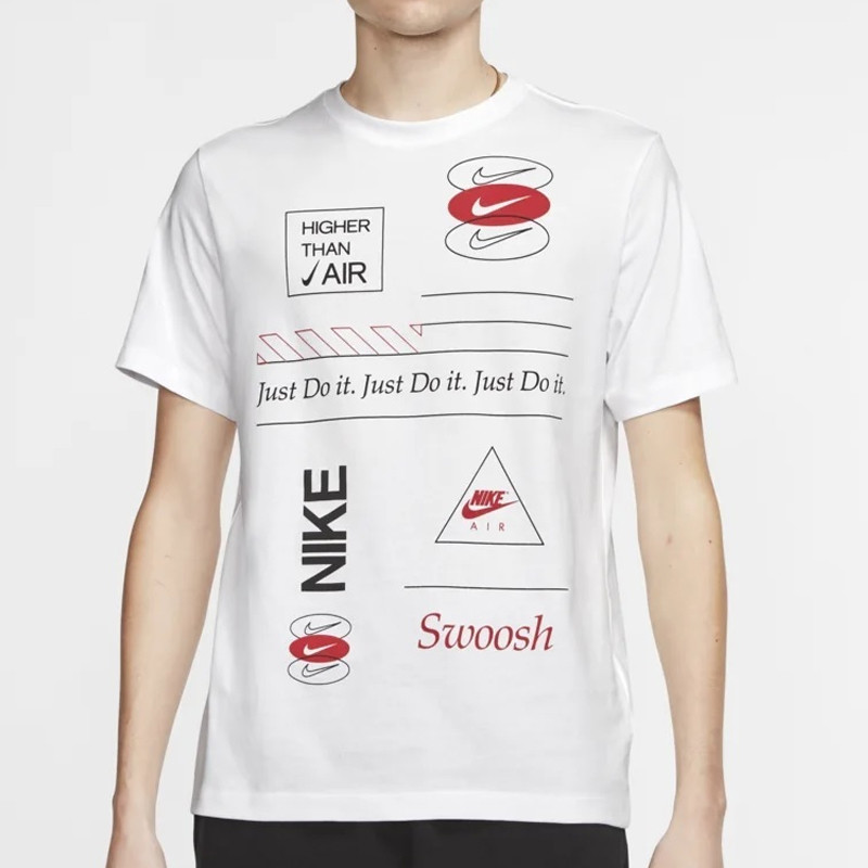 Baju Sneakers Nike Sportswear Too Many Tee White