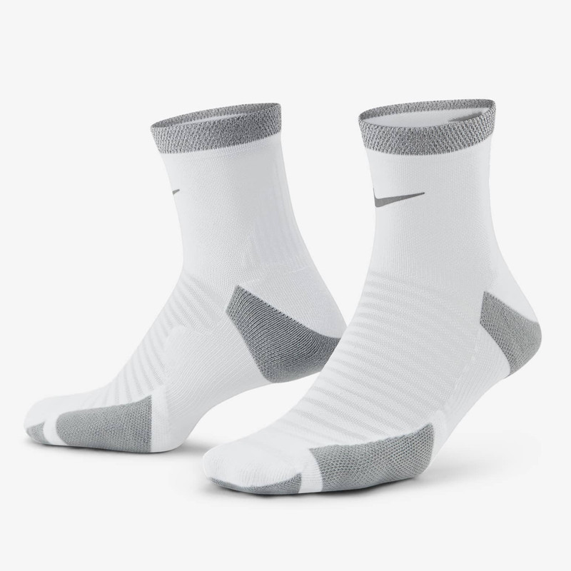 Kaos Kaki Lari Nike Dri-Fit Spark Cushioned Ankle Running Socks White  Original Cu7199-100