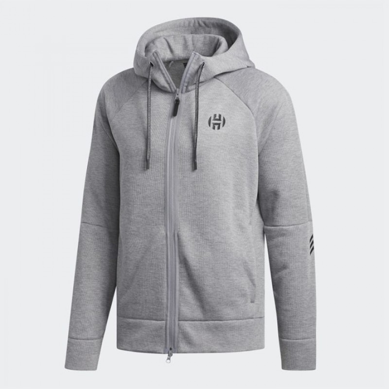 Baju Basket Adidas Harden Shooter Hoodie Grey