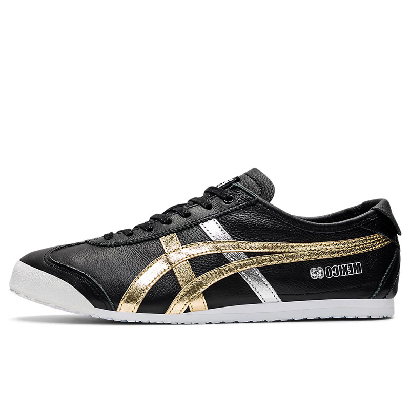 Sepatu Sneakers Onitsuka Tiger Mexico 66 Black Gold