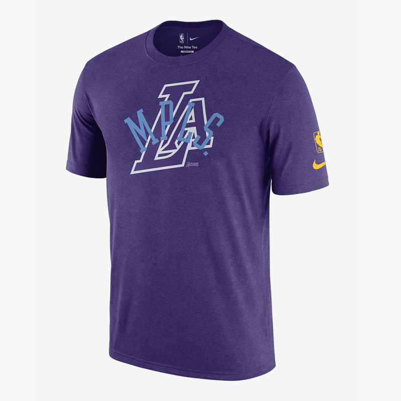 BAJU BASKET NIKE Los Angeles Lakers Courtside City Edition Tee