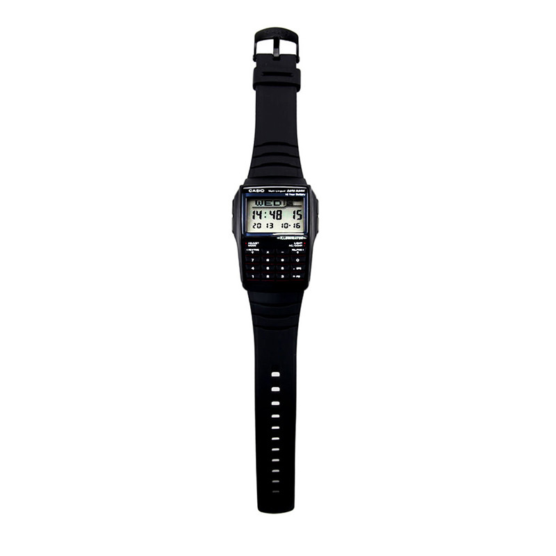 JAM TANGAN  CASIO Data Bank Digital Black Resin Strap