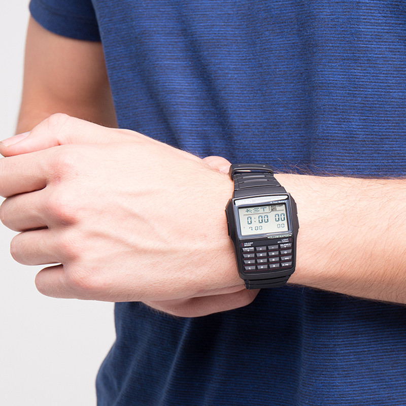 JAM TANGAN  CASIO Data Bank Digital Black Resin Strap